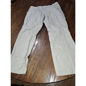 33x30 Old Navy Khaki Tan Classic Straight Flat Front Cotton Pants with Pockets